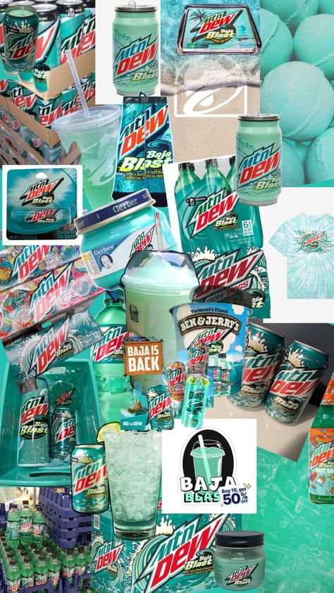 I love Baja blast! Hope you love this pin! ❤️❤️ Baja Blast Aesthetic, Baja Blast, Wallpaper Iphone Summer, Bath Gift, Mountain Dew, Pretty Wallpaper Iphone, Art Collage Wall, Monster Energy, Love Wallpaper