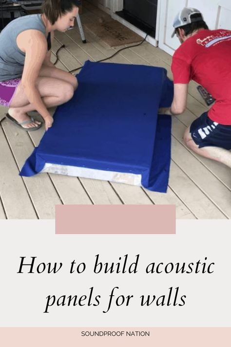 Step-by-step guide on crafting acoustic panels for effective wall soundproofing! 🎶🔨 #AcousticPanels #SoundproofingDIY #HomeStudio #NoiseReduction #DIYAcoustics #SoundSolutions #AcousticTreatment #HomeImprovement #SoundIsolation #DIYProjects 🏠 Diy Acoustic Wall Panels, Creative Soundproofing, Acoustic Wall Panels Sound Proofing, Sound Dampening Decor, Diy Sound Absorbing Panels, Soundproof Room Diy, Basement Upgrades, Diy Acoustic Panels, Sound Proofing A Room