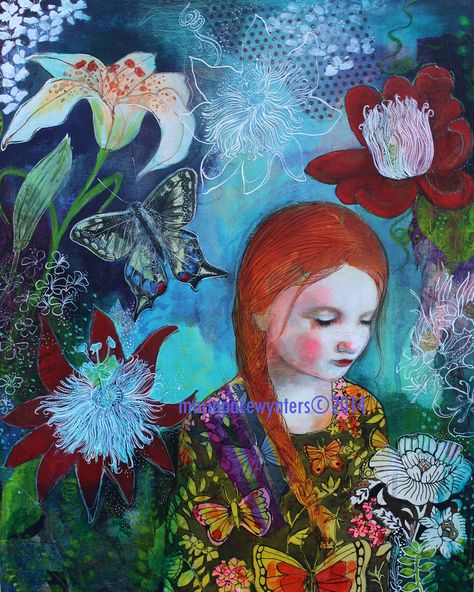 botanical-wonderland. maria pace-wynters Wacom Tablet, Art Et Illustration, Art And Illustration, Mixed Media Painting, Inspiration Art, Whimsical Art, Figurative Art, Figure Painting, Art Techniques