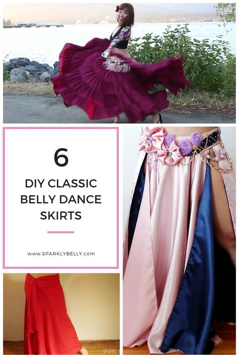 Belly Dance Costumes Diy, Diy Circle Skirt, Dance Diy, Circle Skirt Tutorial, Dance Skirts, Belly Dance Skirt, Flamenco Skirt, Dancer Wear, Burlesque Costumes