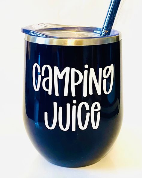 Cricut Mugs, Camping Tumbler, Camping Cups, Travel Coffee Cup, Painted Glasses, Camping Humor, Wine Humor, Fun Cup, Wine Cups