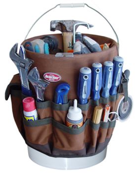 Tool Organizer Ideas, Tool Bucket, Bucket Organizer, Beer Holster, Handyman Hacks, New Mobile Homes, Tools For Gardening, Diy Bucket, Best Garden Tools