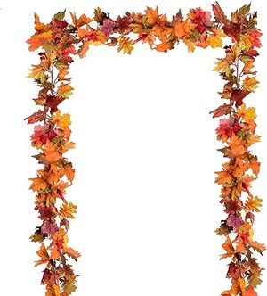 Fall Porch Decor: Statement-Making Front Steps - Kelley Nan Thanksgiving Dinner Party Decor, Thanksgiving Fireplace, Foliage Garland, Wedding Fireplace, Outdoor Fall Decor Ideas, Vine Garland, Leaves Changing Color, Fall Leaf Garland, Hanging Vines