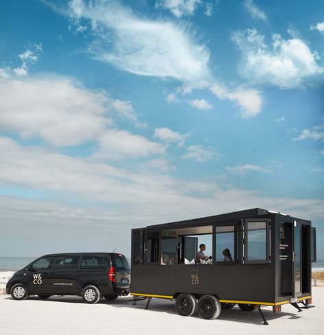 Mobile Office Ideas, Mobile Office Trailer, Mobile Office Van, Office On Wheels, Caravan Office, Coworking Office Design, Van Office, Co Working Office, Working Office