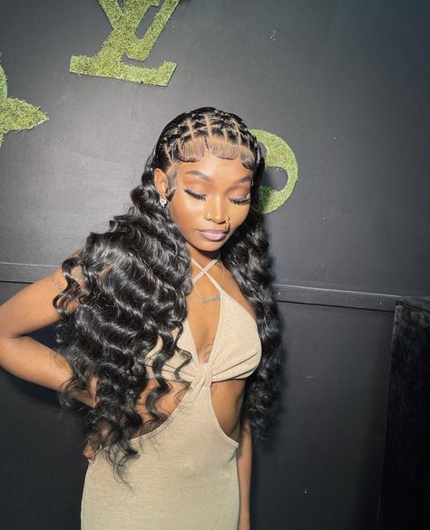 Cute Weave Hairstyles, Band Hairstyles, Rubber Band Hairstyles, Weave Ponytail Hairstyles, Frontal Wig Hairstyles, Sew In Hairstyles, Black Ponytail Hairstyles, Hair Techniques, Curly Hair Styles Easy