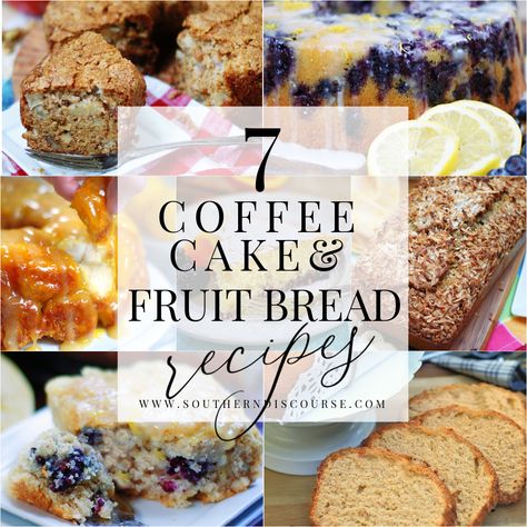 Fruit Coffee Cake, Picnic Salad Recipes, Fruit Bread Recipes, Easy Coffee Cake, Southern Discourse, Breads Recipes, Fruit Coffee, Recipes Southern, Cake Fruit