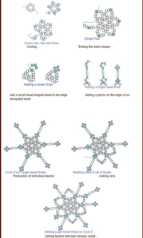 Bead Embroidery Snowflake, Snowflake Beading Pattern, Seed Bead Snowflake Patterns, Free Beaded Snowflake Patterns, Snowflake Bead Ornament, Beaded Snowflake Pattern, Diy Beaded Snowflakes, Beaded Snowflakes Ornament Free Pattern, Beaded Christmas Ornaments Patterns Free