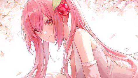 Pink Anime Flowers, Sakura Anime Cherry Blossoms, Yae Miko Fanart Twitter, Pink Anime Catgirl, Demon Slayer Pink Haired Girl, Sakura Art, Warrior Girl, Phone Themes, Anime Demon