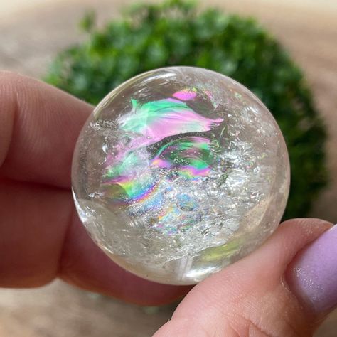 Quartz Sphere with Rainbows, High Quality Crystal Gifts, AAA Grade Clear Quartz small ball - No.27 Jewellery Shop Design, Gemstone List, Fancy Lights, Quartz Sphere, Crystal Collection, Different Light, Crystal Gifts, Faceted Gemstones, Color Correction