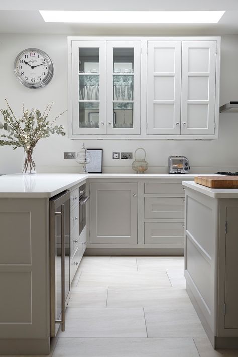 Sarsfeld Road SW12 - Transitional - Kitchen - London - by Blakes London Kitchen London, Blakes London, Shaker Style Kitchen Cabinets, Vinyl Flooring Kitchen, Kitchen Floor Tiles Ideas, Серая Кухня, Kitchen Vinyl, Shaker Style Kitchens, Kitchen Cabinet Styles