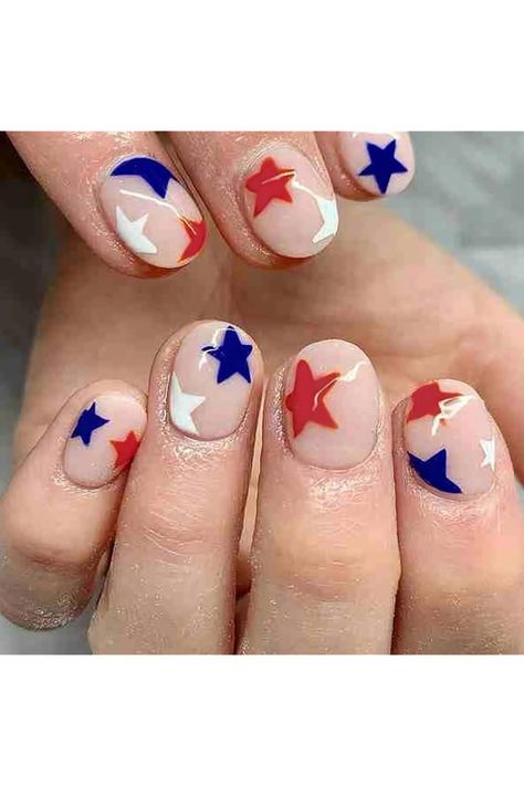 BABALAL 4th of July Press on Nails Short Square Fake Nails Red Blue Glue on Nails 24Pcs Independence Day Star Design Acrylic Nails Squoval False Nails Patriotic Nails Design, Star Nail Designs, Fake Nails White, Press On Nails Short, Diy Fashion Accessories, Red Nail Designs, Nails Blue, July Nails, Pedicure Nail Art