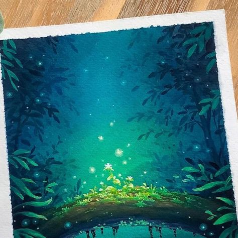 Heidelinde on Instagram: "Did you know there’s a video tutorial for this painting on my Patreon? 🙃🌿  Link in my bio~ 💚 . #learnpainting #howtopaint #easypainting #paintingtutorial #gouachetutorial #gouachepainting #naturelovers #forestlovers #fantasyart #traditionalart" Medium Canvas Painting, Link Painting, Gouache Painting Tutorial, Guache Art, Gouache Painting Techniques, Canvas Painting Tutorial, Gouache Tutorial, Canvas Painting Tutorials, Oil Pastel Art