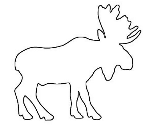 Moose Stencils Free Printable, Moose Template Free Printable, Moose Svg Free, Moose Template, Moose Stencil, Moose Outline, Wildlife Quilts, Moose Silhouette, Machine Embroidery Redwork