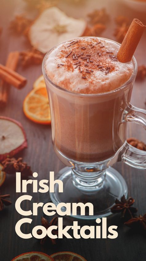 Irish Cream Cocktails, Irish Cream Drinks, Fireball Cocktails, Cream Cocktails, Irish Cream Recipe, Fun Party Drinks, Irish Cream Coffee, White Russian Cocktail, Boozy Chocolate