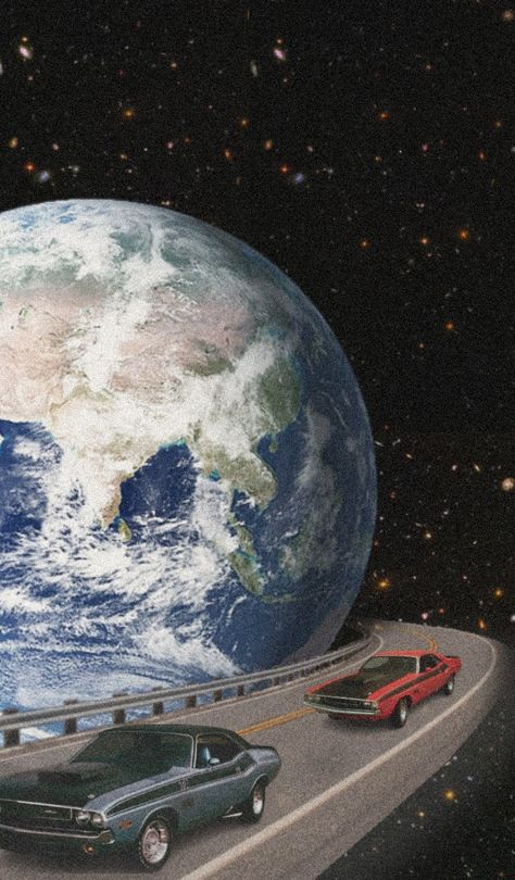 Earth Aesthetic Planet, Places And Spaces Gcse Art, Car In Space, Retro Earth, Car Reference, Ap Lang, Planet Drawing, Planet Ring, Spaceship Earth