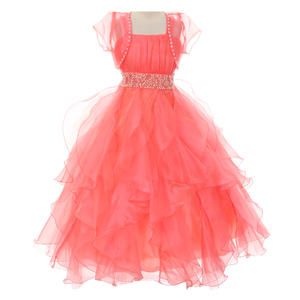 prod_4853438427 (300×300) Coral Flower Girl Dresses, Ruffle Flower Girl Dress, Coral Cocktail Dress, Red Flower Dress, Girls Tulle Dress, Coral Flower, Ruffle Flower, Girls Easter Dresses, Frilly Dresses