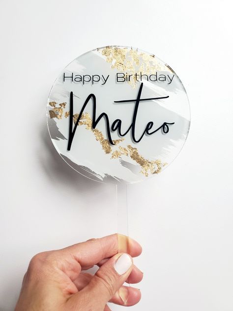 Cricut Birthday Decorations, Acrylic Projects, Wedding Cake Topper Acrylic, Acrylic Crafts, Cake Stencils, Cricut Cake, Cricut Birthday, Sweet Baby Names, Acrylic Signs