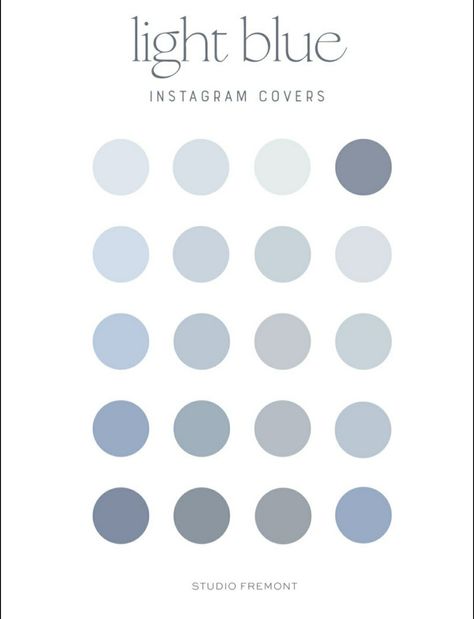 Soft Blue Palette, Color Palette For Instagram Feed, Flat Color Palette, Instagram Covers, Blue Instagram, Highlights Cover, Cool Color Palette, Hex Color Palette, Color Palette Challenge