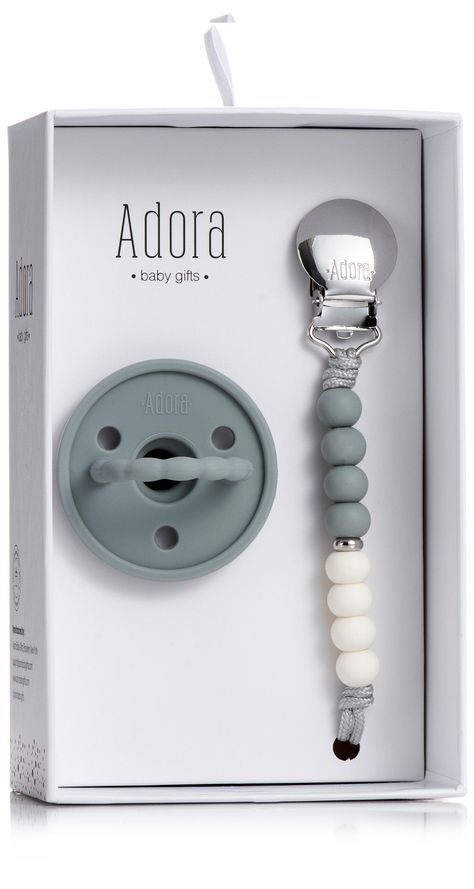 The Classic Pacifier & coordinating Mini Clip; the ultimate gift set for Baby. Luxury Baby Gifts Boys, Baby Accesories, Teething Stages, Fitness Gift, Baby And Mom, Comfort Gifts, Wood Stars, Baby Boy Gift, Swaddle Sets