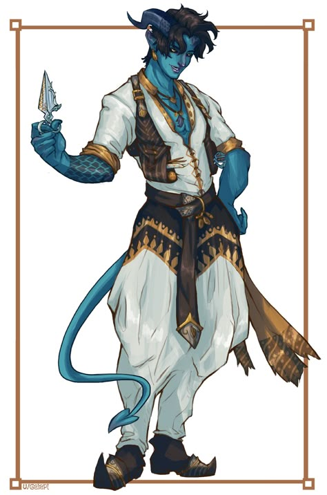 Blue Tiefling Male, Blue Tiefling, Tiefling Male, Dnd Tiefling, Tiefling Bard, D D Character Ideas, Character Inspiration Male, Dungeons And Dragons Characters, Dnd Art