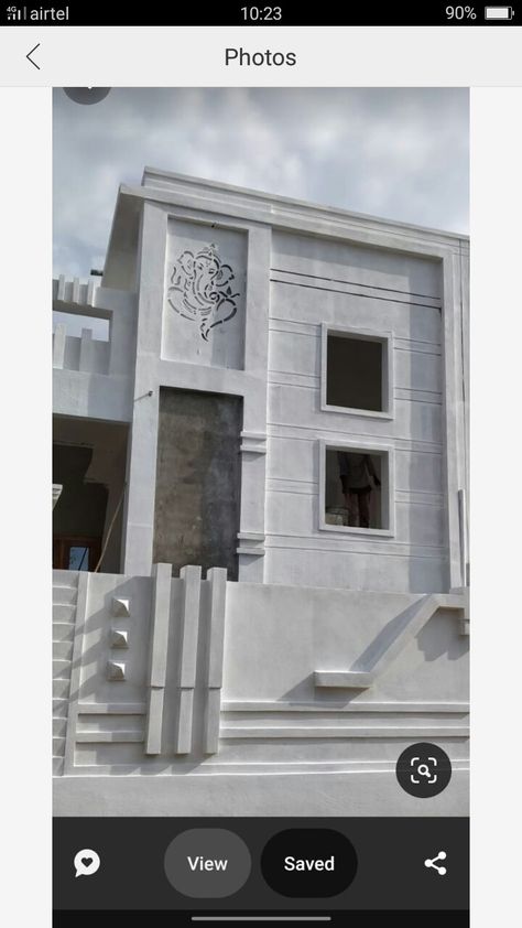 Simple House Elevation Design Indian, Home Front Design Indian Simple, Cement Arch Designs For Hall Indian, House Front Elevation Design Indian, Compound Wall Design Exterior Indian, Hall Arch Design Indian, Home Elevations Indian, Small House Elevation Design Indian, Front Wall Plastering Design