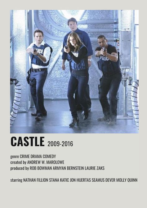 Castle Poster Tv Show, Detective Movie Poster, Castle Show, Show Polaroid Poster, Tv Show Posters, Castle Tv Show, Castle Movie, Castle 2009, Castle Series