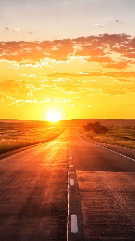 Straight Road Sunset Marking Grass 4K Ultra HD Mobile Wallpaper. Sunset Quotes Beautiful, Sunset Road, Grass Background, Grass Wallpaper, Foto Top, Road Photography, Beautiful Roads, Sunset Background, Sunset Wallpaper