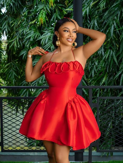 Toke Makinwa, Best Casual Dresses, Classy Short Dresses, Chic Dress Classy, Cute Short Dresses, African Wear Dresses, Dinner Dress Classy, Red Dresses Classy, Cute Dress Outfits