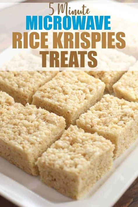 Microwave Rice Krispie Treats, Rice Crispy Bars, Rice Cereal Treats, Microwave Rice, Krispie Treats Recipe, Rice Krispies Treats, Rice Recipes For Dinner, Krispies Treats, Cereal Treats