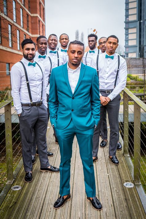 Turquoise Suit Mens Groomsmen, Teal Groomsmen Attire, Turquoise Groomsmen, Teal Groomsmen, Casual Groomsmen Attire, Kiddie Prom, Groomsmen Attire Black, Groomsmen Colours, Casual Groomsmen