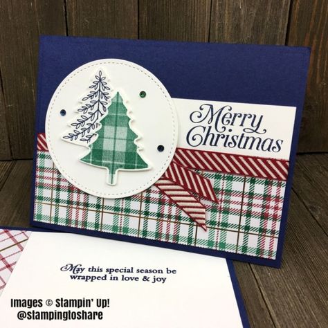 Elegant Christmas Cards, November Christmas, Christmas Paper Crafts, Homemade Christmas Cards, Stampin Up Christmas Cards, Christmas Tree Cards, Tree Cards, Diy Christmas Cards, Christmas Cards To Make