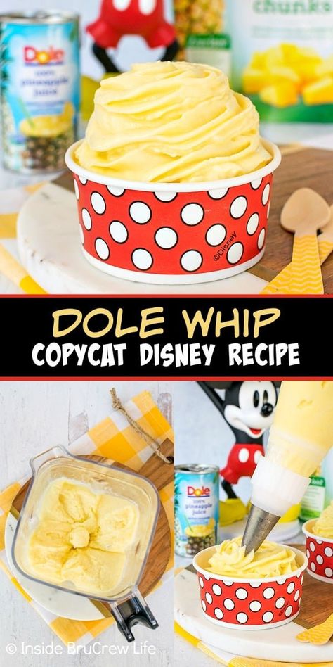 Pineapple Dole Whip Recipe, Dole Whip Disney, Pineapple Dole Whip, Dole Whip Recipe, Disney Desserts, Dessert Oreo, Recipes Summer, Easy Summer Desserts, Refreshing Desserts