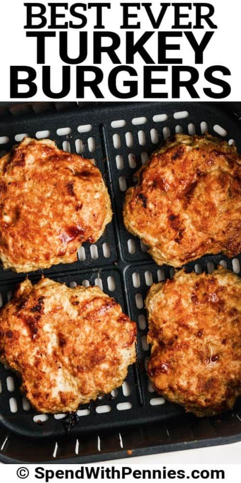 Turkey Burgers Recipes Air Fryer, Ground Turkey Burgers Air Fryer, Air Fried Turkey Burgers, Turkey Burger In Air Fryer, Air Fryer Turkey Patties, Air Fry Turkey Burger, Air Fryer Frozen Turkey Burger Patties, Frozen Turkey Burgers In Air Fryer, Turkey Patties Recipe