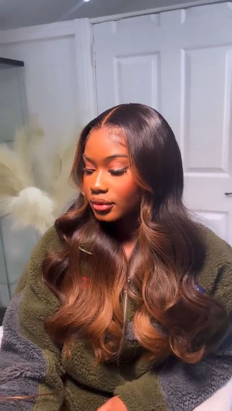 Autumn Hair Styles Black Women, Fall Sew In Weave Hair Colors, Dark Brown Sew In, Light Brown Sew In, Fall Wigs For Black Women, Fall Hair Color Black Women, Brown Sew In, Brown Hair Sew In, Fall Hair Black Women