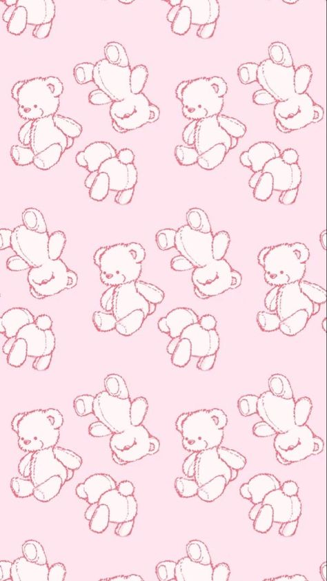 Cute Teddy Bear Wallpaper, Wallpers Pink, Pink Wallpaper Ipad, Teddy Bear Wallpaper, Seni Vintage, Bow Wallpaper, Bear Pink, Cocoppa Wallpaper, Cute Teddy Bear