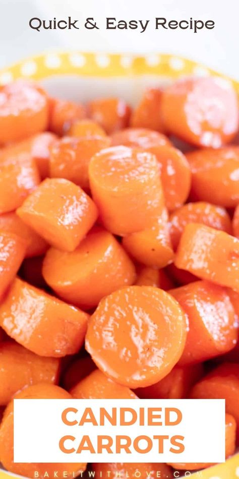 These candied carrots are a tender, sweet, and easy veggie side dish! Japanese Sweet Carrots, Japanese Carrots Sweet, Hibachi Sweet Carrots Recipe, Japanese Carrots, Carrot Sticks Recipe, Candied Carrots Stovetop, Creamed Carrots, Canned Carrot Recipes, Candied Carrots Recipe