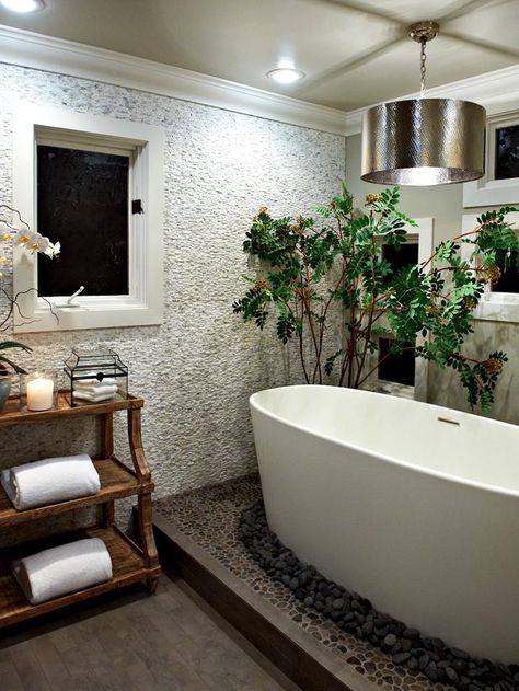 Our top luxury baths featured on HGTV.com Romantic Bathrooms, Luxurious Bathtubs, Luxury Bathtub, Traditional Bathrooms, Infinity Pools, Bathroom Retreat, Stone Bathroom, Bathtub Design, Small Bathroom Makeover