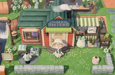 ACNH Designs & Layouts 🏝 on Instagram: “Swipe to see this player’s design behind Able Sisters! Shop in the front - Crafting center in the back. Amazing job! — #crossingcreations…” Able Sisters Animal Crossing, Animal Crossing Designs, Able Sisters, Ac New Leaf, Animal Crossing Guide, Acnh Designs, Animal Crossing Qr Codes Clothes, City Folk, Acnh Ideas