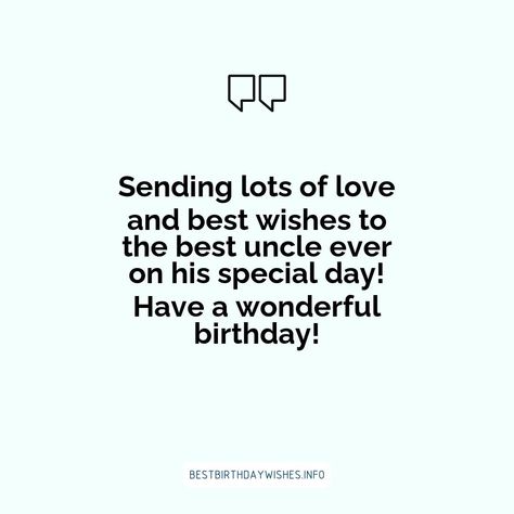 Birthdays are special occasions to celebrate and show your loved ones how much you care. If you have an uncle that you are close to, it’s important to... | # #BirthdayWishes Check more at https://www.ehindijokes.com/birthday-wishes-for-uncle/ Best Birthday Wishes For Uncle, Birthday Quotes For Uncle, Uncle Birthday Quotes, Birthday Wishes For Uncle, Uncle Quotes, Aunt Birthday, Uncle Birthday, Best Birthday Wishes, Birthday Quotes