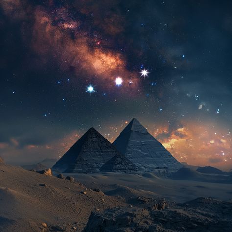 What if the pyramids were really a map of the Solar System? In ‘The Giza Protocol,’ Eden and her team go on an epic quest beneath the sands of the Giza Plateau, guided that tantalizing theory. While it might sound like a plot twist, the concept actually exists. The "Orion Correlation Theory," popularized by Robert Bauval and Adrian Gilbert, argues that the three major pyramids mimic the alignment of Orion's Belt in the night sky. Of those this is still a hot topic of debate among archaeolog... Giza Plateau, Orion's Belt, Planets Wallpaper, Plot Twist, Giza, Sounds Like, Solar System, Hot Topic, Night Skies