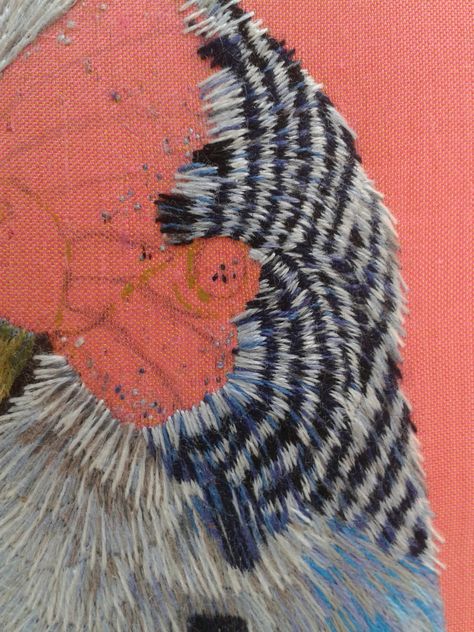 Kate Barlow, Shaded Embroidery, Shading Embroidery, Royal School Of Needlework, Royal School, Contemporary Embroidery, Learn Embroidery, Bird Embroidery, Thread Painting