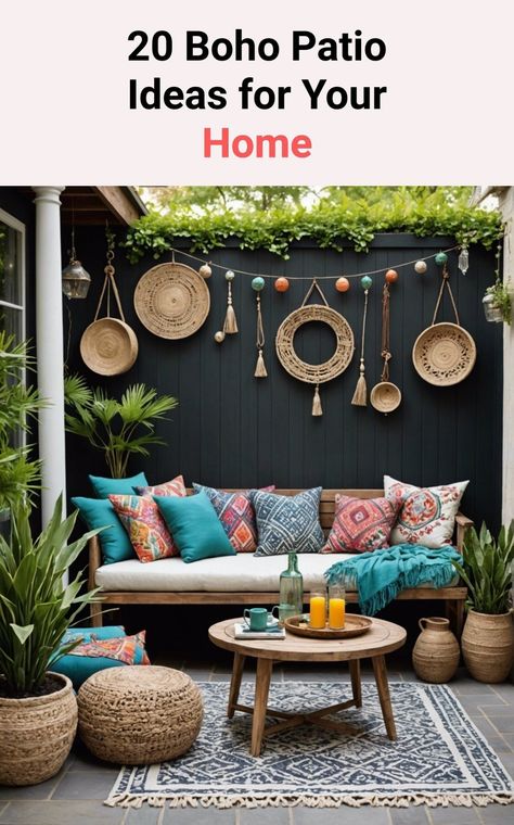 20 Boho Patio Ideas For Your Home – ToolzView Boho Patio Ideas, Bohemian Artwork, Bohemian Patio, Macrame Hanging Chair, Macrame Chairs, Boho Patio, Boho Style Bedroom, Relaxing Outdoors, Embrace Nature