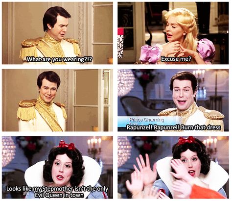 SNL Real Housewives of Disney.  If you haven't seen this skit, I actually feel sorry for you. The Real Housewives Of Disney, Disney Housewives, Anti Memes, Funny Tiktoks, Feeling Sorry For Yourself, Young Life, Disney Party, Night Live, Evil Queen