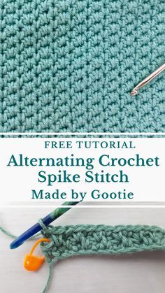 Crochet Spike Stitch, Simple Crochet Stitches, Spike Stitch, Crochet Washcloths, The Spike, Crochet Stitches Free, Crocheting Ideas, Yarn Craft, Crochet Tips