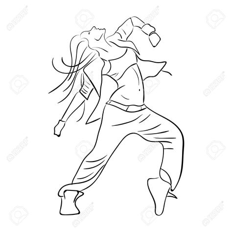 Dancing Tattoo, Hip Hop Tattoo, Dancer Tattoo, Dance Tattoo, Dancer Drawing, Tattoo Hip, Hip Hop Girl, Hip Hop Dancer, Hip Hop Women