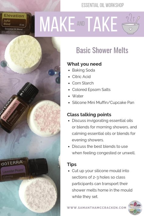 Shower Steamers Diy, Shower Melts, Melt Recipe, Diy Essentials, Oil Gifts, Shower Steamers, Doterra Oils, Homemade Bath Products, Diy Essential Oils