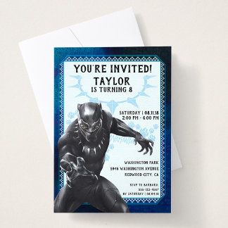 Marvel: Official Merchandise at Zazzle Black Panther Birthday Party, Black Panther Birthday, Black Panther Party, Birthday Thank You Cards, Black Panthers, 23rd Birthday, Custom Thank You Cards, Superhero Birthday, Kids Stationery