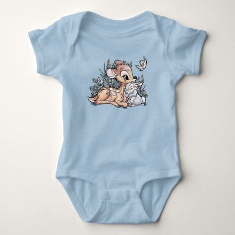 Bambi With Butterfly, Movie Clothes, Bambi Thumper, Bambi Baby, Baby Pjs, Baby Movie, Disney Baby Clothes, Bambi And Thumper