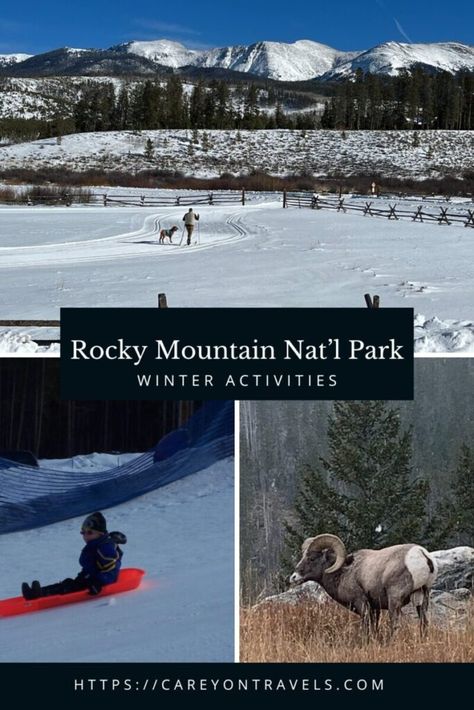 Exploring Rocky Mountain National Park in Winter - Carey On Travels Tranquil Nature, Spring Skiing, Grand Lake, Forest Trail, Emerald Lake, Ice Climbing, Summer Destinations, Colorado Travel, Winter Hiking