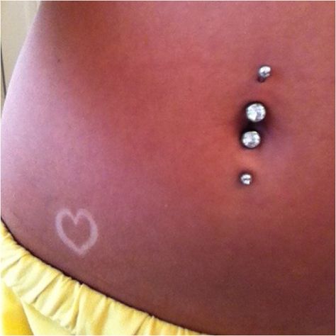 Hippe Piercings, Double Belly Button Piercing, Floating Navel Piercing, Double Navel Piercing, Double Belly Piercing, Floating Navel, Top Piercing, Hip Piercings, Tan Tattoo